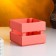 Wooden Kashpo 12 × 11 × 9 cm "odnushka light", double -strip, pink light giving beautifully