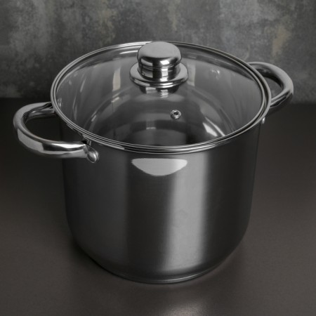 Magistro Grande stainless steel pan, 5.5 l, with a lid, capsule, induction