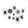 Decor on the wall "for the most terrible party", spiders, set of 10 pcs.
