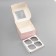 Box for 4 cupcake with a window, "beautiful", 16 x 16 x 10 cm, confectionery packaging