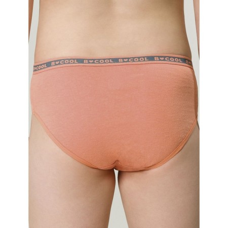 Panties for girls, height 98 cm, color light gray, peach, emerald, 3 pcs-4
