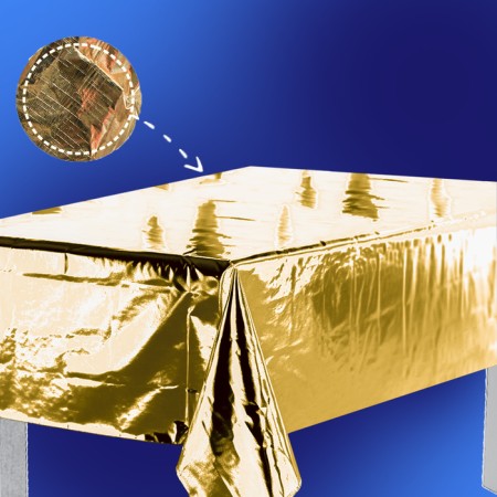 Foil tablecloth 137 × 183 cm, gold-1