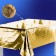 Foil tablecloth 137 × 183 cm, gold