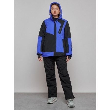 Ski suit female, size 52, blue color-4