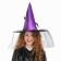 Carnival hat "Witch", with a veil, rr. 56-58, lilac color