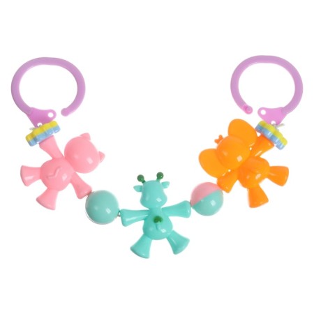 Stretching on the stroller/crib "animals", 3 toys, color mix, crush me-9