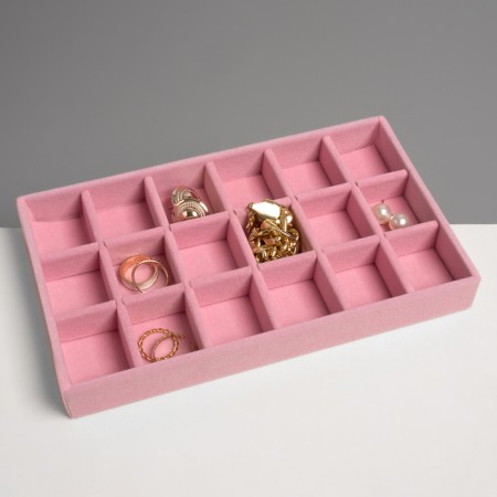 Steam for decorating 18 cells, phlock, 21 × 12.3 × 2.5 cm, pink color-1