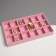 Steam for decorating 18 cells, phlock, 21 × 12.3 × 2.5 cm, pink color