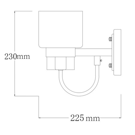 Sconces "Ella", size 13x23x23 cm, 40W 1xe14-4