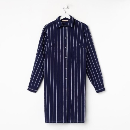 Shirt (shirt) female kaftan "strip", blue color, size 40-42-6