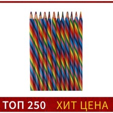 Pencil multicolored, thick, sharpened