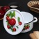 Pan, 2 l, metal cover, plastic handle, induction, mixture mix, white color