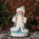 Snow Maiden "in a fluffy fur coat, with a flashlight" moves, with a backlight, 40x20 cm, blue