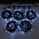 Garland "Clip-Light" 5 threads of 20 m, IP44, UMS, dark thread, 665 LED, glow white, flickering all LEDs, 24 V
