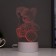 Touchscreen lamp "Bear in a hat" LED 7 USB colors/from white batteries