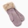 Female mittens, purple color, size 25