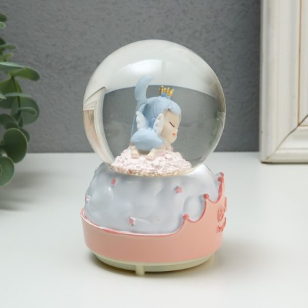 Souvenir Polystone Water Ballion Music, Light "Sleeping Angel" MIX 8x8x12 cm-4