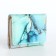 Women's wallet on the button, green color