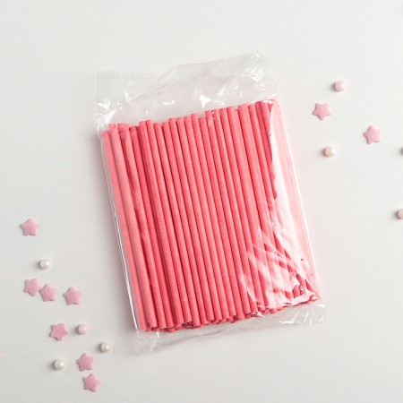 Sticks for cakes, 10 × 0.2 cm, 100 pcs, pink color-1