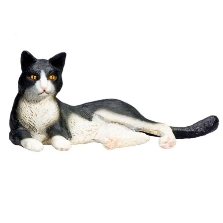 Figure Konik "Cat, black and white (lying)"-4