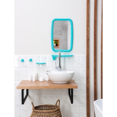 Optima bathroom set, turquoise color-3