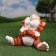 Garden figure "Cat" Red, 22x33cm