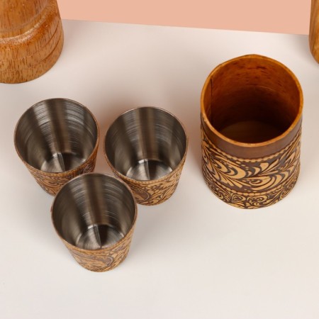 Set of piles "Bear", 3 pcs, in a case, 4.5 × 4.5 × 8 cm, birch bark-7