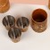 Set of piles "Bear", 3 pcs, in a case, 4.5 × 4.5 × 8 cm, birch bark