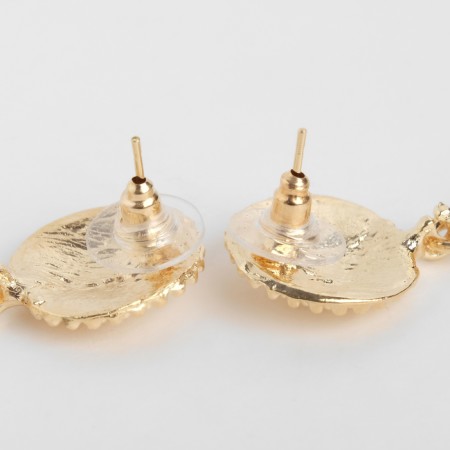 Earrings Metal "Barbados" drops, color gold-2