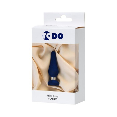 Anal plug Classic, silicone, blue color, 11.5 cm, d = 3.7 cm-4