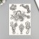 Tattoo on the body Black "Plant Patterns" 25x15 cm