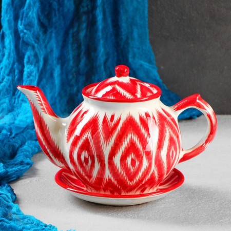 Set of Tea Rishtan Ceramics "Atlas", 9 items (teapot-0.8l, Pialy-0.5/0.3l)-1