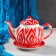Set of Tea Rishtan Ceramics "Atlas", 9 items (teapot-0.8l, Pialy-0.5/0.3l)
