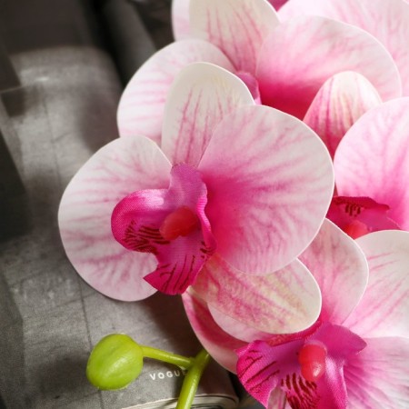 Artificial flowers "Extra Galant orchid" 60 cm D-8 cm, pink-1