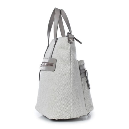 Female bag, textile material/genuine leather 280x295x140 cm, beige/Serbezh-3