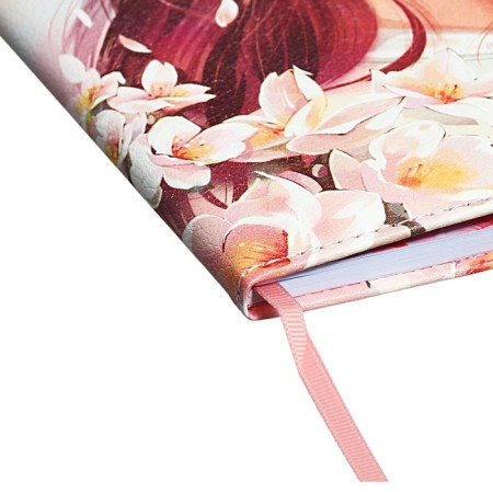 Universal Diary Grade 1-11, 48 sheets "Girl in the cap", solid covering of artificial leather, uplife, lies, universal cheat sheet, block 80 g/m2-3