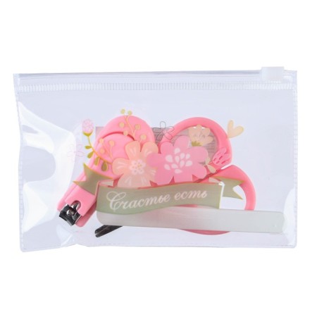 Manicure set of children for the smallest "Happiness" (scissors+forceps+saw)-5