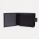 Male purse on a button, for bills, for cards, for coins, black color