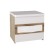 Bedside table, 502x424x450, sandy beech/oak cake/white gloss