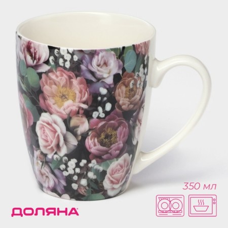 Porcelain share mug "Fragrant roses", 350 ml