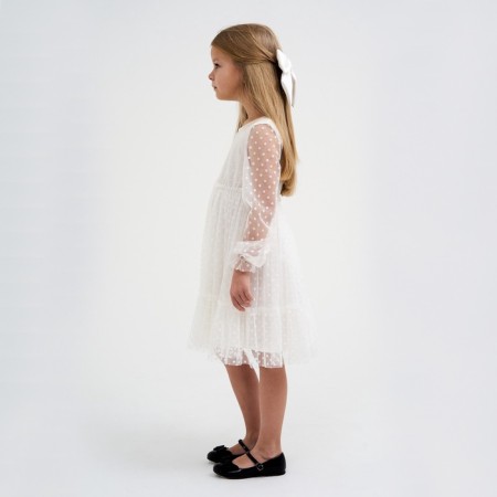 Dress for girls KAFTAN, size 34 (122-128 cm), white-6