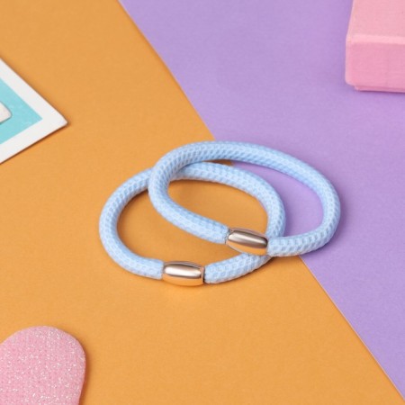 Hair gum "Sport" (set 2 pcs) holes summer, 5.5 cm, mix-1