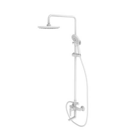 Shower system IDDIS RAY RAYWT3FI06, tropical shower, shower, brass, white