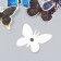 Butterflies Cardboard "Cosmus for magnetos" set 12 pcs h = 4-10 cm for magnet