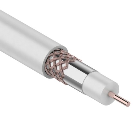 Bay COBACIAL COOLICAL RG-6U, 75om, Cu/Al/Cu, 75%, 100m, Indoor, White Rexant