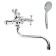 Bath mixer Zein Z2079CR, Cran-Box Brass 1/2, with shower, brass, chrome