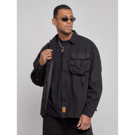 Jeaning jacket men's, size 48, black color-5