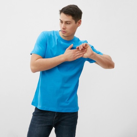 Male T -shirt, turquoise color, size 52-4