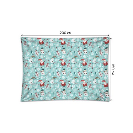 Decorative panel with photo printing "New Year's friends", horizontal, size 150x200 cm-1