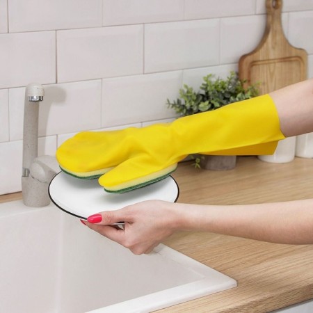 Glove with a cleaning abrasive layer, 34x16 cm-4